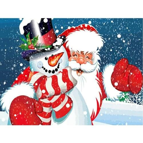 DIY 5D diamond painting Cross stitch kit square drill full rhinestone picture diamond embroidery Santa Claus home decoration