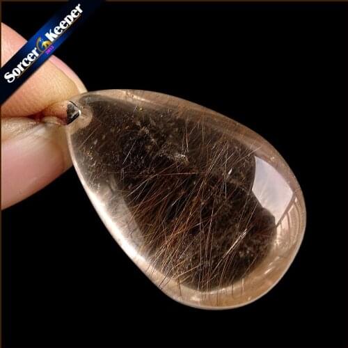 Natural Stones Rutilated Quartz Pendant Hair Crystal Free Necklace Mineral Specimen Garden Crystal Quartz Jewelry Energy OS483