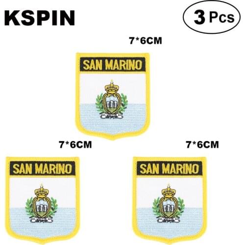 San Marino Shiled Shape flag patches national flag patches for Cothing DIY Decoration
