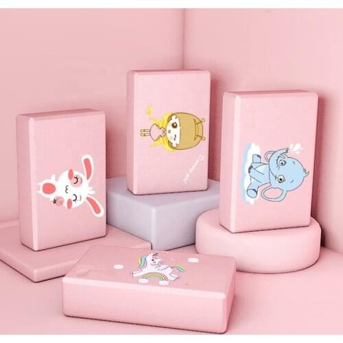 Print High density EVA Yoga block Kids Dance Pilates Learning Assist Brick Children Fitness Exercise Sports Yoga blocks Non Slip