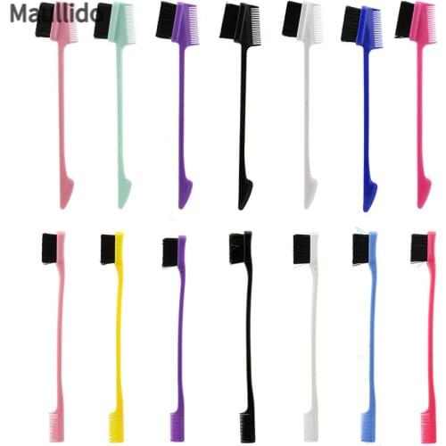1PC Multicolor Double Sided Edge Control Hair Comb Hair Styling Eyebrow Combing Hair Brush Hairdressing Beauty Tools