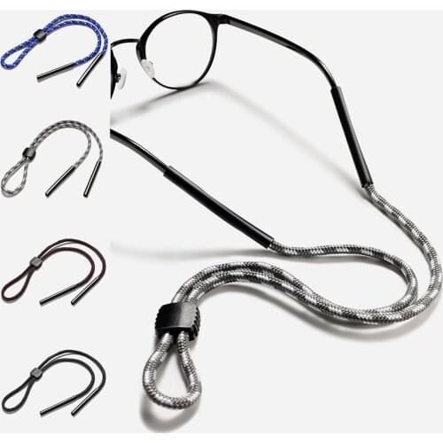 1 Pcs Sunglasses Adjustable Neck Strap Cord Eyeglass Glasses Lanyard String Holder Black Sports Glasses Hanging Rope Chain