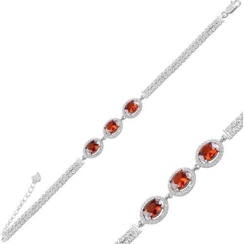 Silver 925 Sterling Zircon Cubic Zirconia Bracelet