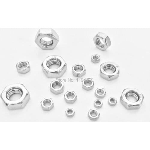 50pcs Metric DIN934 M8 Stainless Steel Hex Nut Hexagonal Nut Screw Nut