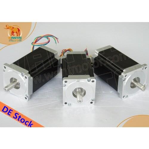 USA EU FREE! CNC Wantai 3PCS Nema23 Stepper Motor 57BYGH115-003B Dual Shaft 425oz-in 115mm 3A CE ROHS ISO