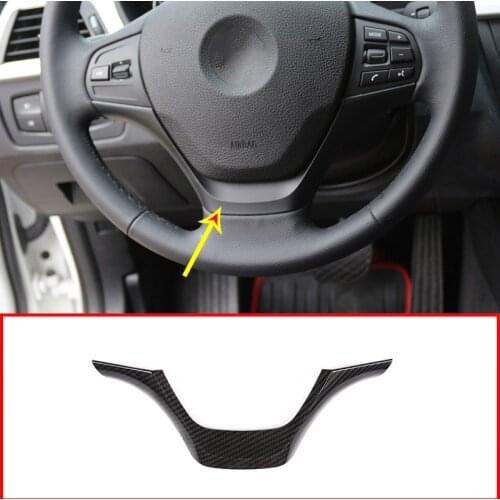 Carbon Fiber Style ABS Car Steering Wheel Trim Stickers For BMW 3 Series F30 320i 320 328 328i 2013-2018 Accessories