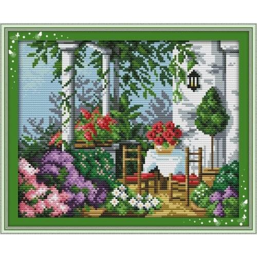 Everlasting Love Bright And Beautiful Spring Scenery Chinese Cross Stitch Kits Ecological Cotton Printed Christmas Decorations
