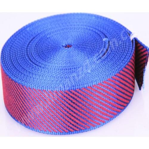 High quality nylon cotton webbing twill tape liman ribbon factory for sale 35mm wide 1.6mm thickness colorful