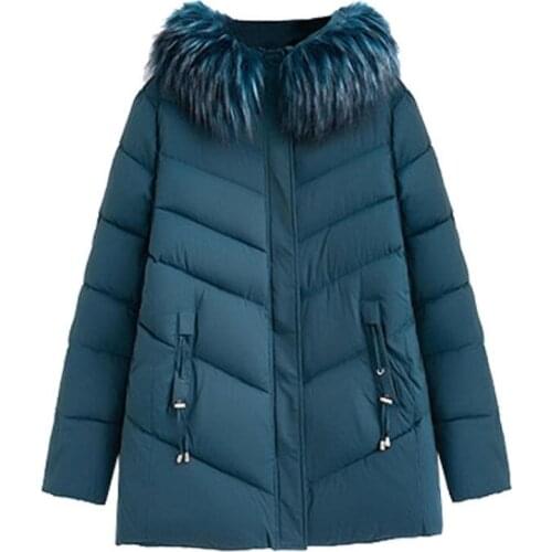 Winter Coat Women Hooded Parkas Puffer Jacket Cotton-padded Jackets for Women 2021 Lady Midi Clothes Chaquetas Para Mujer HLY217