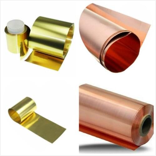 1Pcs 0.1mm-0.6mm Thicknes Copper Sheet Roll 99.9% High Purity Pure Copper Cu Metal Sheet Foil