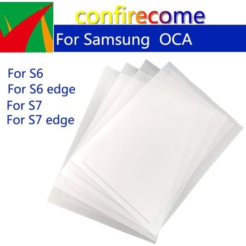 50Pcs\lot OCA Clear Optical Adhesive For Samsung Galaxy S6 S7 edge S6edge S7edge LCD Touch Glass Lens Film OCA Glue