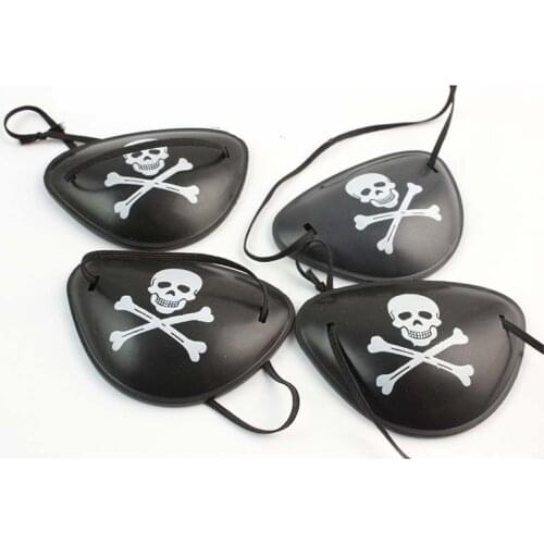 6pcs Hot Pirate Eye Patch Halloween Masquerade Pirate Accessories Cyclops Eye Patch Lazy Eye Amblyopia Skull Eye Patch
