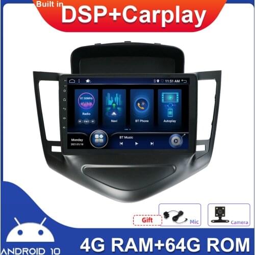 9" Car Multimedia Player 2 Din Car Radio GPS Navi Carplay DSP For Chevrolet Cruze J300 Holden 2009-2014 BT RDS SWC WIFI 4G+64G