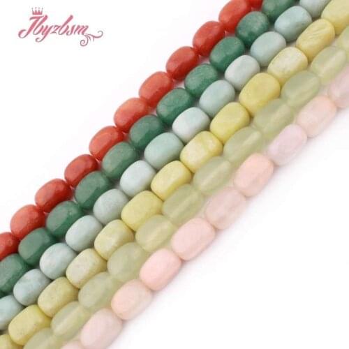 9x14mm Natural Amazonite Jades Aventurine Rectangle Loose Stone Beads For DIY Jewelry Making Bracelets Necklace Spacer 15"
