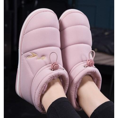 Anime winter ladies shoes for women 2021 cotton home fluffy indoor platform slippers kawaii cute furry shoes house fur slides