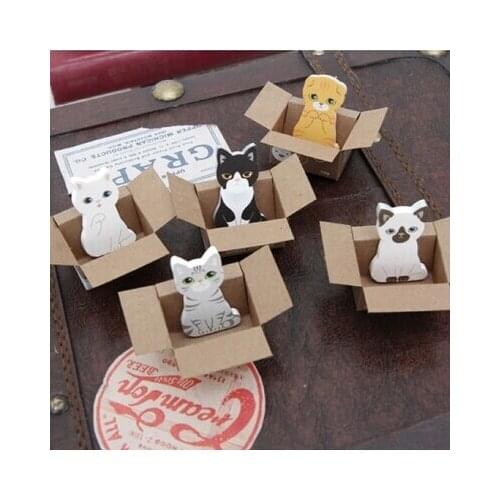 Free shipping Kawaii Stationery Cat Sticky Memo Pad / Cute animal sticky notes / Scrapbook Sticker