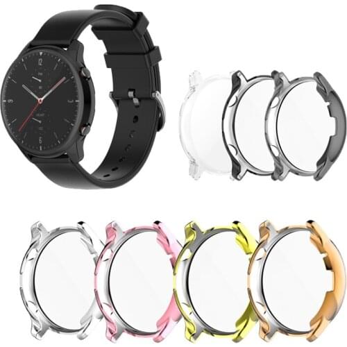Watch Case for Amazfit GTR 2 A1951 TPU Plating Protective Cover Frame Shell Protector for Xiaomi Huami Amazfit GTR2 Cases Bumper