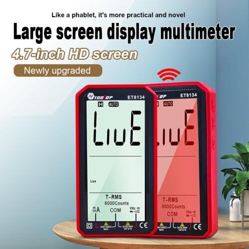 ET8134 /ET8132 Digital Multimeter True RMS AC DC NCV Voltmeter Ammeter Ohm Meter Tester Smart Diode Capacitance Transistor Meter