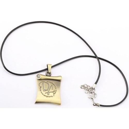 Movie Harry DA Book Pendant Necklace Vintage Antique Bronze Necklace With Rope Chain
