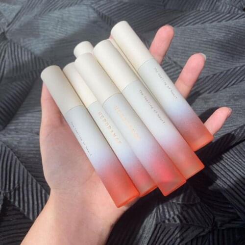 HERORANGE Long Lasting Lip Gloss Velvet Lip Glaze Matte Lip Mud Lipstick Waterproof Lip Makeup Korean Cosmetic maquillaje TSLM1