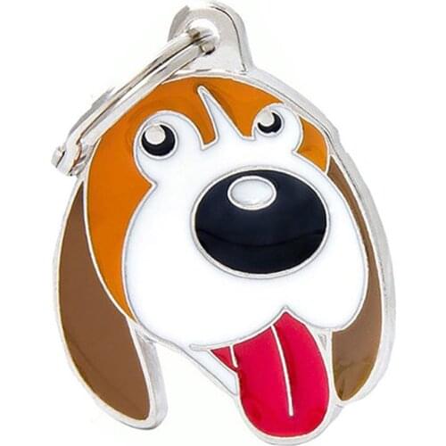 Anti-Lost Pet Dogs ID Tag Collar Nameplate Pendant Key Chain Ring Bag Ornament