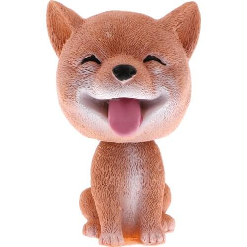 Shaking Head Shiba Inu Lucky Dog Puppy Bobbing Heads Bobblehead Toy Animal Figures Car Dashboard Auto Decoration
