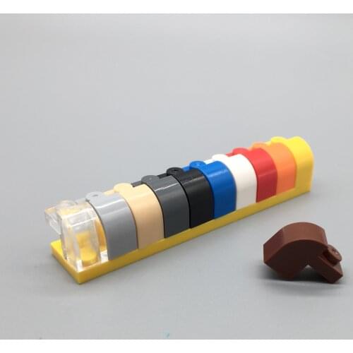 MOC technology building block 1x2x1 / 1x3 curved DIY Educational children can be compatible with particles assembled 6091