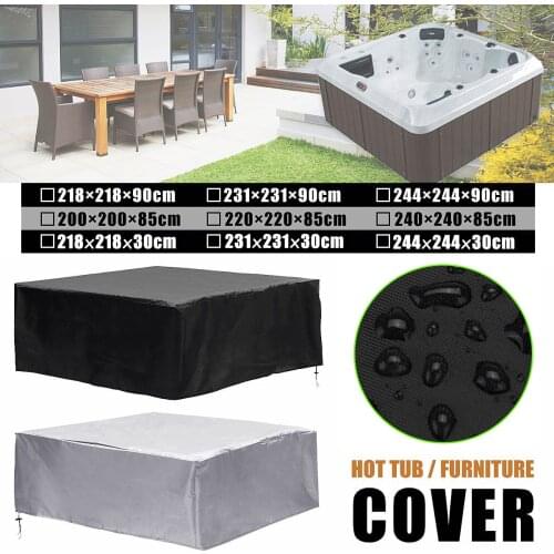 Universal Hot Tub Dust Cover Cap Waterproof Jacuzzi UV Proof All-Weather Spa Cover Cap Protector Hotspring Snow Rain Dust Covers