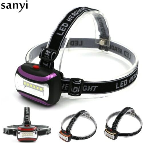 Mini 6 * SMD LED Headlamp Head Light Lamp Flashlight For Hiking Camping Night Fishing Waterproof Headlamp By 3 AAA Batteries
