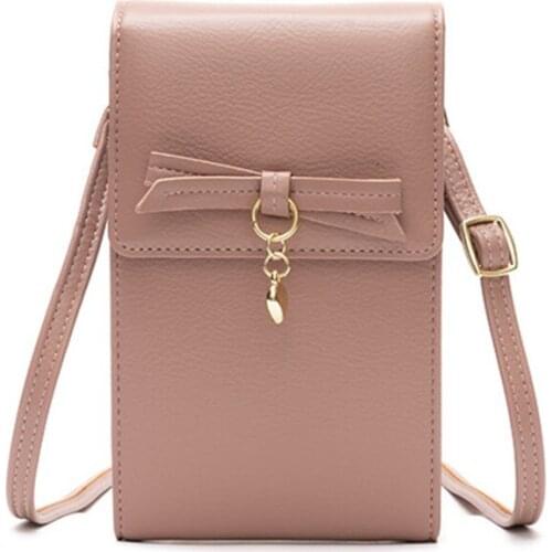 Fashion Small Shoulder Bags For Women Bow Designer Ladies Messenger Purse Pu Leather Phone Pocket Female Crossbody Bag