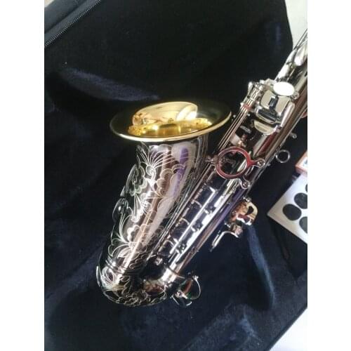 New Arrival Brand Alto Saxophone Nickel Plated Silver Key E-Flat Music Instrument Sax Professional Performance With Case Gift