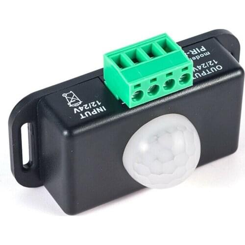 PIR Motion Sensor Switch DC 12V-24V Automatic Infrared Detector for LED Strip Lights PUO88