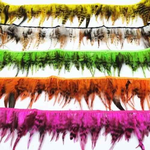 2yards/lot pheasant feathers trims diy plumas for needlework 8-13cm diy Chicken plume crafts Stage decoration carnival Wedding