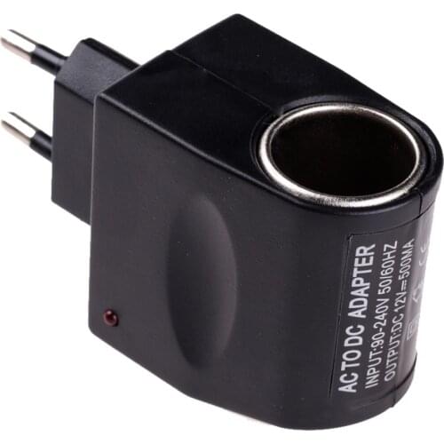 Premium 12V 220V AC To DC Car Cigarette Lighter Wall Power Socket Plug Adapter Wall Power EU Plug Car Cigarette Lighter Adapter