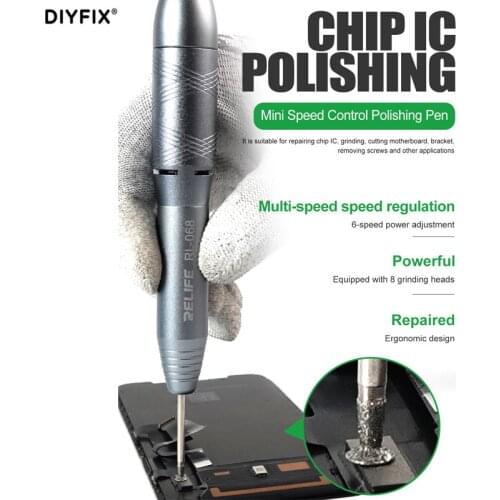 RELIFE RL-068 Mini Speed Control Polishing Pen Suitable For Engraving Grinding Drilling Cutting Cleaning Polishing CPU Repair