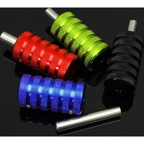4PCS 25MM Aluminum Alloy Tattoo Grips With Back Stem 4 Colors Mix For Tatoo Machine Guns Body Art On Sale