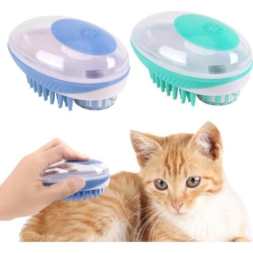 Puppy Massager Silicone Pet Dog Bath Brush Comb Pet SPA Massage Brush Easy Shampoo Dispenser Cleaning Tool Pet Supplies