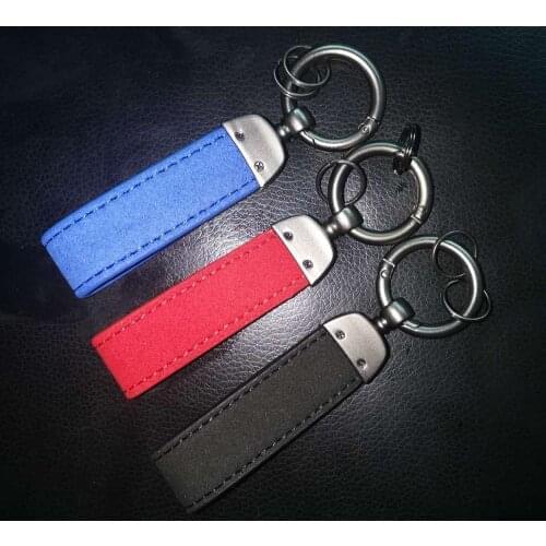 3D Blue Metal+Leather Car Keychain Key Chain Car Interior For R / M Tech M S port M3 M5 X1 X3 E46 E39 E60 F30 E90 F10 F30 E3
