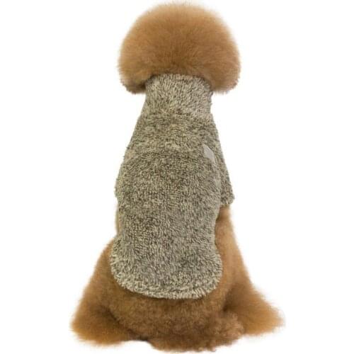 Spring Pet Dogs Thickened Cashmere Solid Color Thicken Pet Outdoor Clothing For Yorkshire Teddy Dogs Costume Puppy Clothes