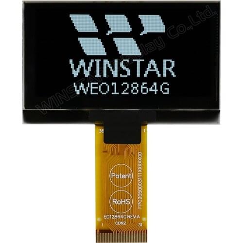 WEO012864GWAP3N00F00 Winstar 2.42" OLED Graphic Display 128x64 COG OLED structure Display Color White New and original