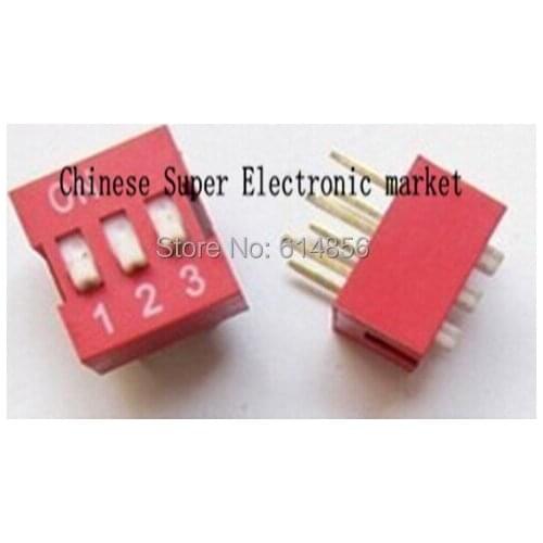 100pcs 3P 3 Position DIP Switch 2.54mm Pitch 2 Row 6 Pin DIP Switch