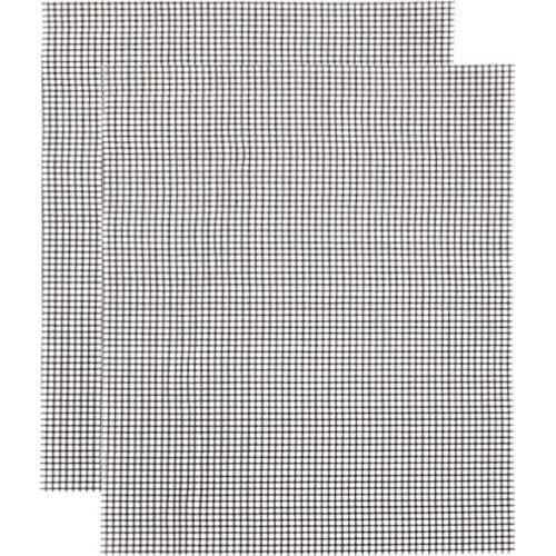 100 Pcs Non-stick Barbecue Grilling Mats High Security Grid Shape BBQ Grill Mesh Mat With Heat Resistance For Outdoor Activities