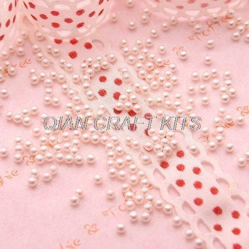 10000pcs 2mm Cream White Round Faux Fake Pearls Beads Fake Toppings for Fake Food no hole other size available
