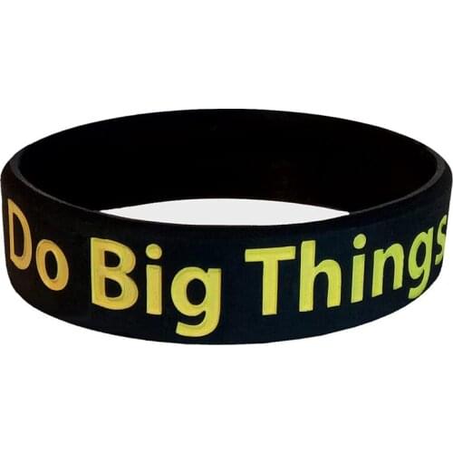 300pcs Motivational Gifts Do Big Things Silicone Bracelets Rubber Wristbands Free Shipping by DHL