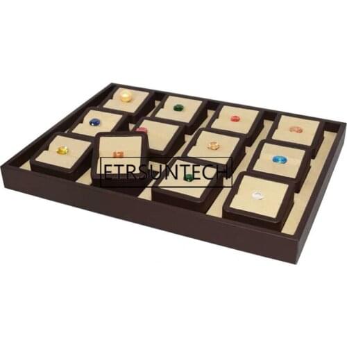 50pcs Gemstone Loose Diamond Display Storage Holder Jewelry Gem Stones Collection Stand Pearl Holder Pendant Presentation Case