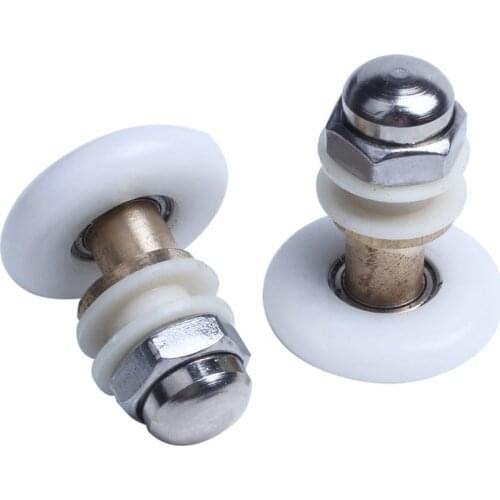 8pcs Replacement Shower Door Rollers Runner Pulley 27 mm Wheel Diameter Partiality Glass Bearing Rollers For Sliding Door Pulley