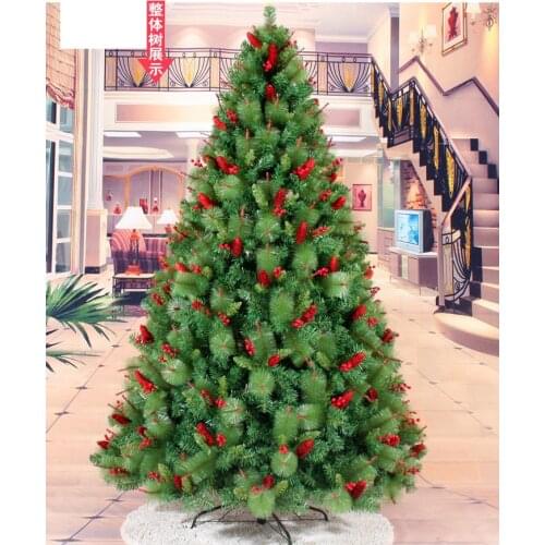 Free Shipping 2.4M Tall Luxury Encryption Christmas Tree Heavy Pine Artificial PVC Ximas Christmas Trees New Year Decoration
