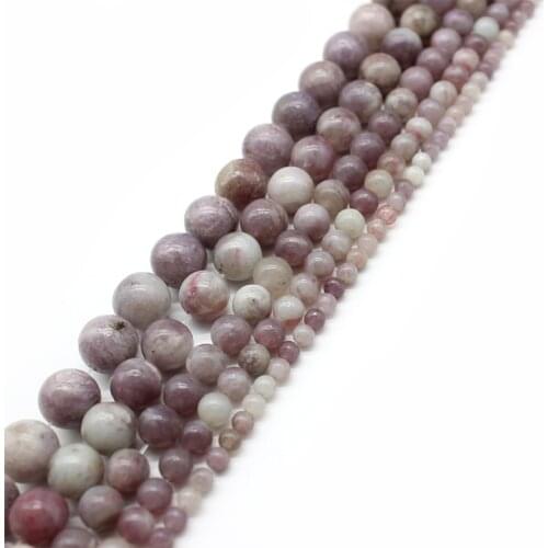 Natural Stone Violet Lilac Jaspers Beads In Loose 15" Strand 4 6 8 10 12 MM Pick Size For Jewelry