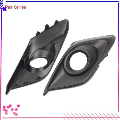 Black Front Left Right Bumper Lower Fog Light Grilles Cover For Mazda 3 2014-2016 BHR1-50-C11 ,BHR1-50-C21