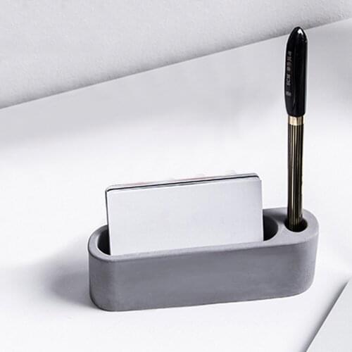 Business Card Holder Concrete Mould Cement Terrazzo Pen Holder Silicone Mould Desktop Decoration Business Card Storage Box Mould